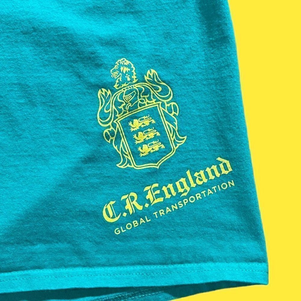 Green mens trucker t shirt - Picture 5 of 7